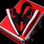 [Custom Black and Red Full Diamond] Air Jordan Low - Top Skateboarding Shoes Unisex - Image 6