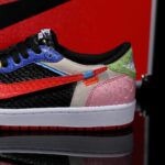[Custom Rainbow Patchwork - Python Pattern] Air Jordan Low - Top Skateboarding Shoes Unisex - Image 6