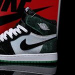 [Custom Green Toe - Full Diamond] Air Jordan High - Top Skateboarding Shoes Unisex - Image 7