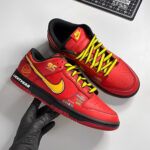 [Custom McQueen Dunks] Dunk Skateboarding Shoes Unisex Red