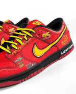 [Custom McQueen Dunks] Dunk Skateboarding Shoes Unisex Red - Image 3