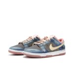[Custom Auspicious Dragon Cloud Pattern] Dunk Skateboarding Shoes Unisex Low-top Blue/Pink - Image 2