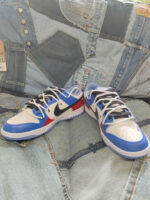 [Custom The cold winter is vast and clear]  Dunk Skateboarding Shoes Unisex Low-top White/Blue - Image 10