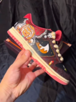 [Customized Baking Best Wishes] Air Force 1 Shoes Unisex Red/Brown - Image 2