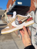 [Customized Pipe] Dunk Low-top Shoes Unisex Brown Couture Sneakers - Image 9