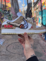 [Customized Pipe] Dunk Low-top Shoes Unisex Brown Couture Sneakers - Image 7