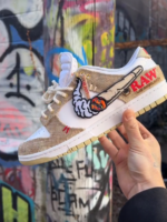 [Customized Pipe] Dunk Low-top Shoes Unisex Brown Couture Sneakers - Image 6
