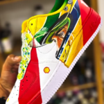 [Custom Senna] Air Force 1 Low - Top Unisex Skateboarding Shoes White/Red