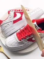 [Custom Strawberry Cream Cake] Air Force 1 Unisex Low - Top Skateboarding Shoes - Image 2