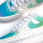 [Custom Sea Salt & Cheese Ice Cream] Air Force 1 Unisex Low - Top Skateboarding Shoes