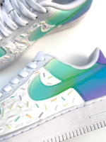 [Custom Sea Salt & Cheese Ice Cream] Air Force 1 Unisex Low - Top Skateboarding Shoes - Image 4