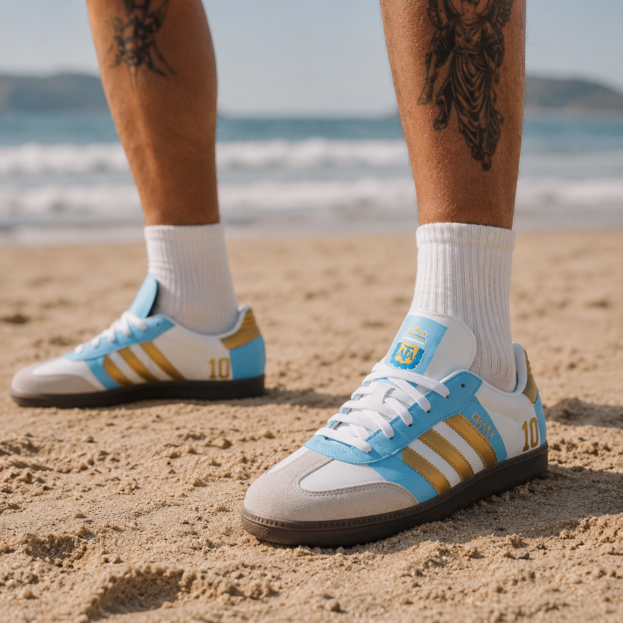 ChatGPT Image 2026年7月3日 17_20_04 (5) ADIDAS Argentina No.10-Inspired Samba Style Shoes - Image 1